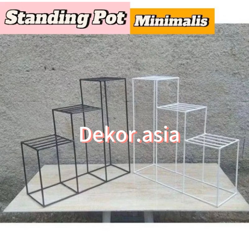 Standing pot susun/rak pot bunga besi/standing pot besi murah