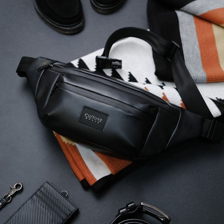 Terbagus CULTURE BASIC  Yoota Tas Pinggang Selempang Waistbag Slingbag Kulit Pria Waterproof