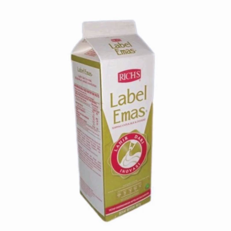 

Rich Gold Richs Gold Label Emas | Whipping Cream Cair Topping | 907 Gram (FROZEN FOOD)