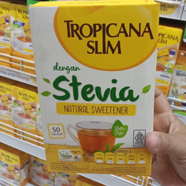 

Tropicana slim stevia 50 sachet - pemanis alami dari daun stevia