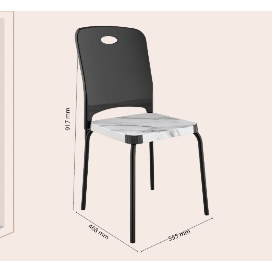 KURSI MAKAN PLASTIK NAIBA (1151) - SATUAN