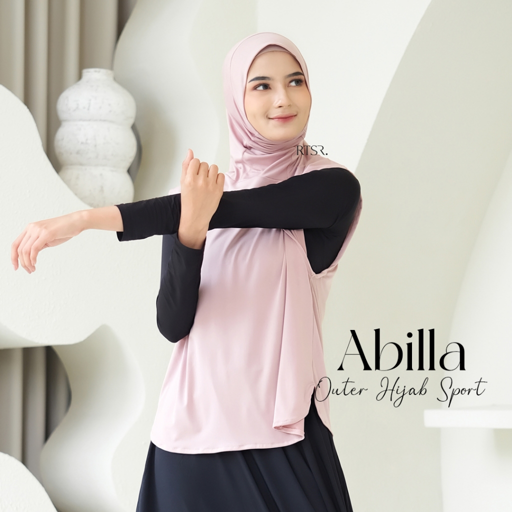 RTSR Abilla Outer Hijab Sport Olahraga Wanita Padel Tenis Outfit Renang