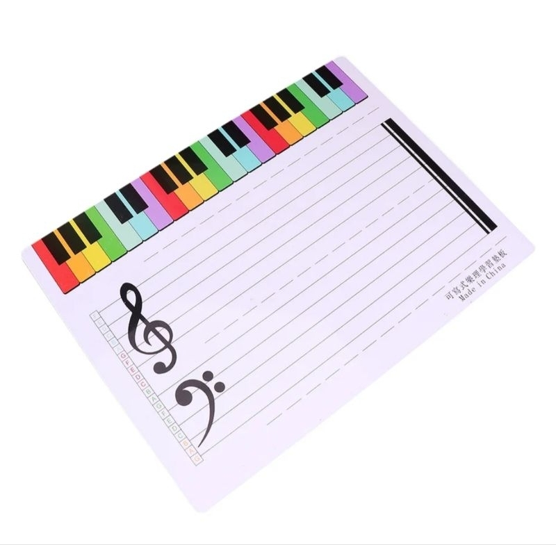 

Papan Tulis Mini Belajar Teaching Learning Latihan Note Piano Practice Board White Board Erasable