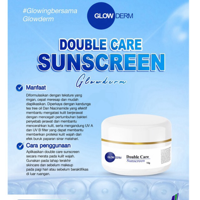 DOUBLE CARE SUNSCREEN Glowderm