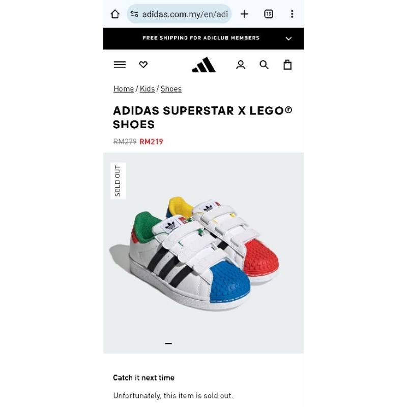 Adidas Superstar Lego Kids Preloved