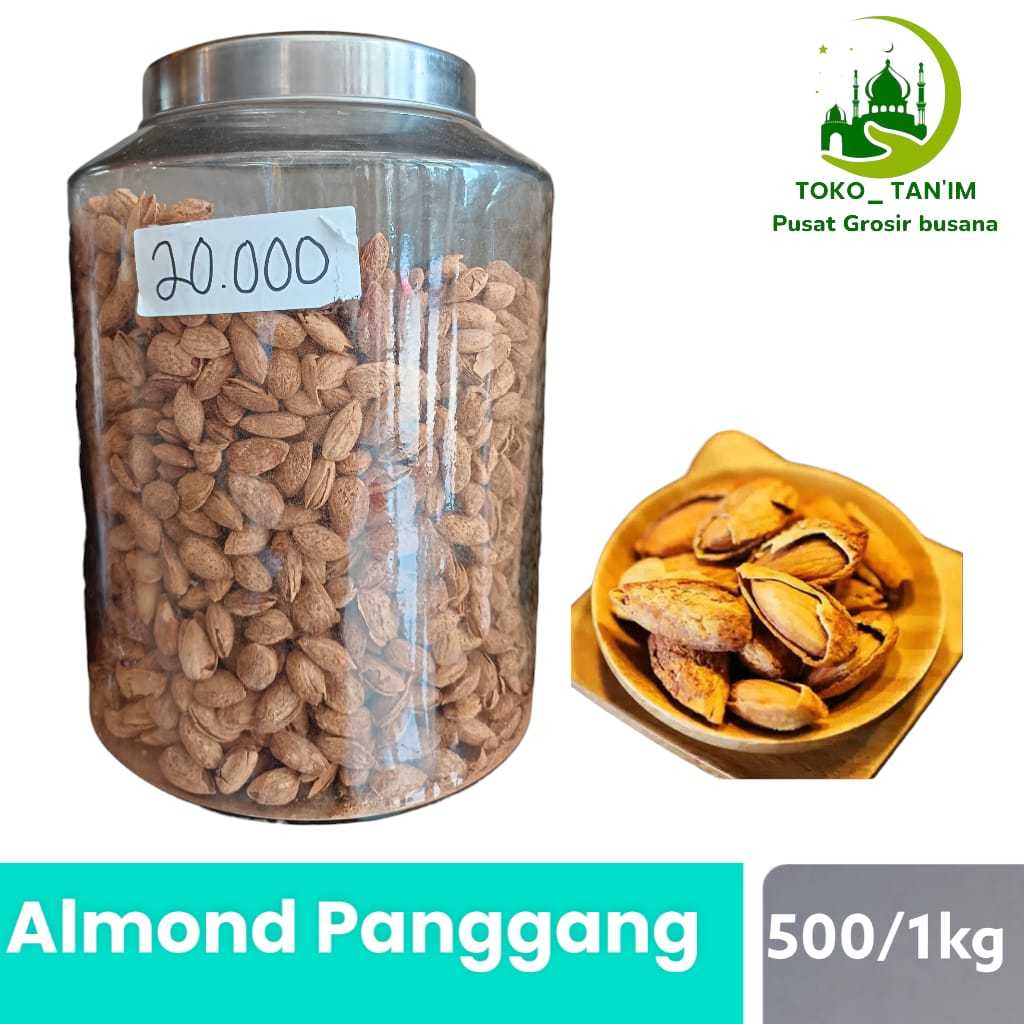 

Kacang Almond 1kg Roasted Creamy Milky Exp 2025 Almod Grade A premium/Almond Enak