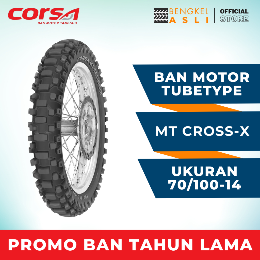 (PROMO BAN TAHUN 2018) Ban Motor CORSA MT CROSS-X Ring 14 70/100-14 Tubetype (TT)