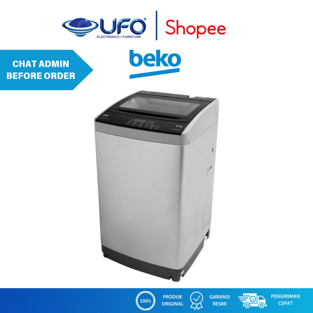 BEKO WTLJI08C1SI MESIN CUCI TOP LOADING 8KG