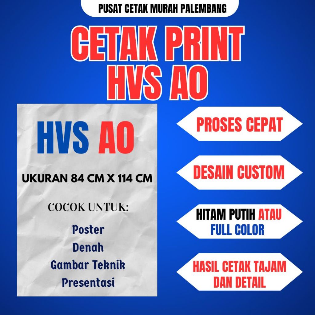 

CETAK HVS A0 HITAM PUTIH & FULL COLOR MURAH