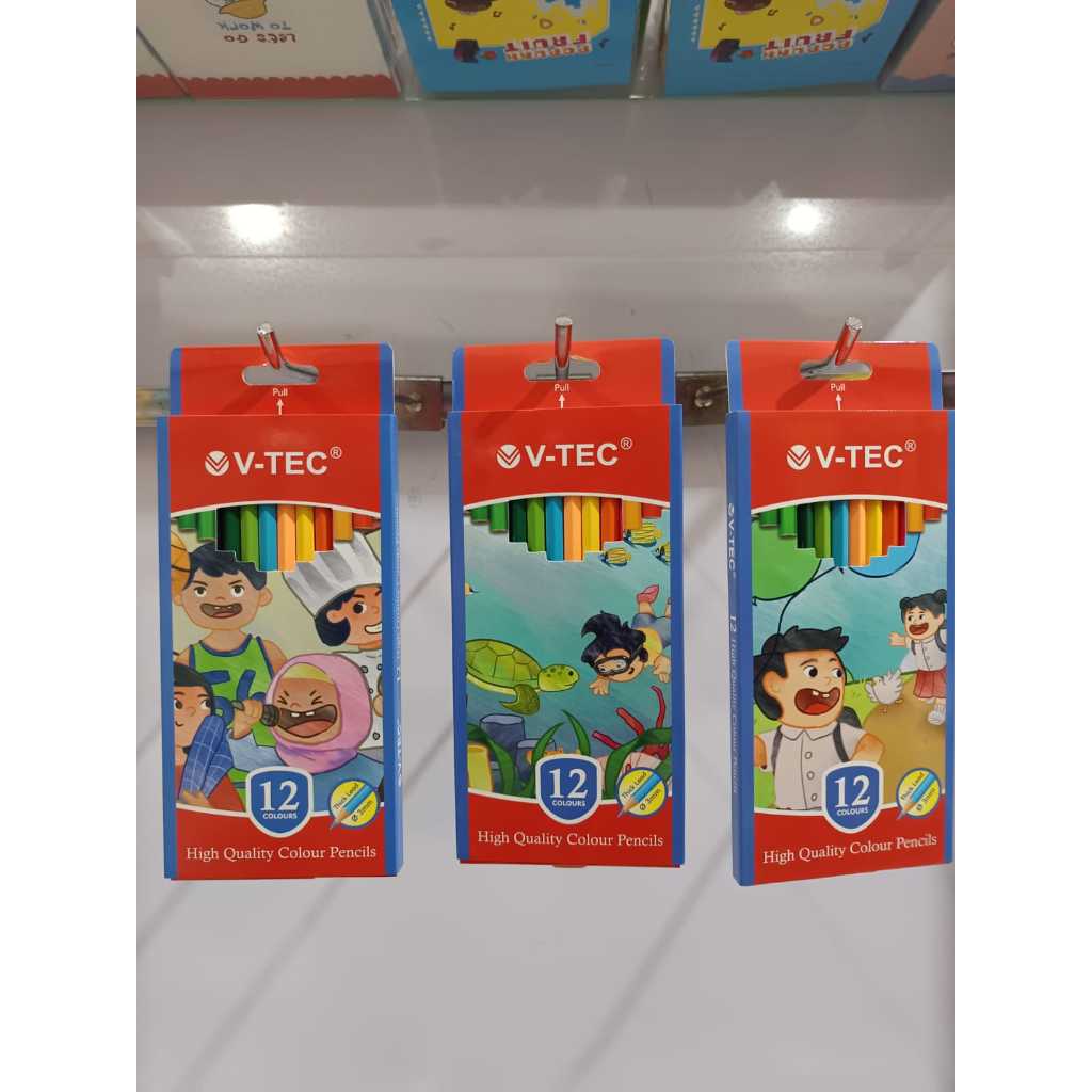 

V-Tec Colour Pencils PW 1112 - 12 Warna - Pensil Warna