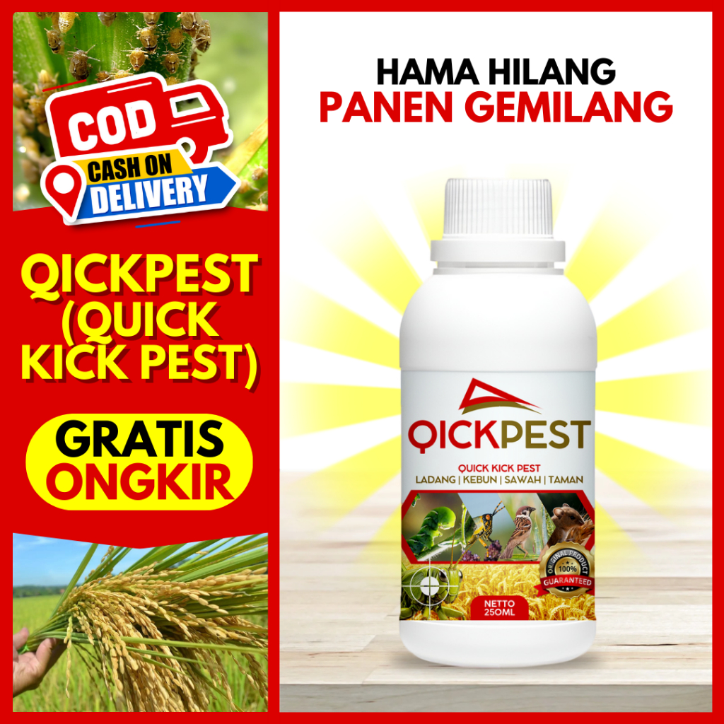 QICKPEST - PESTISIDA LIBAS HAMA PENGUSIR HAMA TANAMAN PEMBASMI HAMA PEMBASMI HAMA RACUN TIKUS BELALA