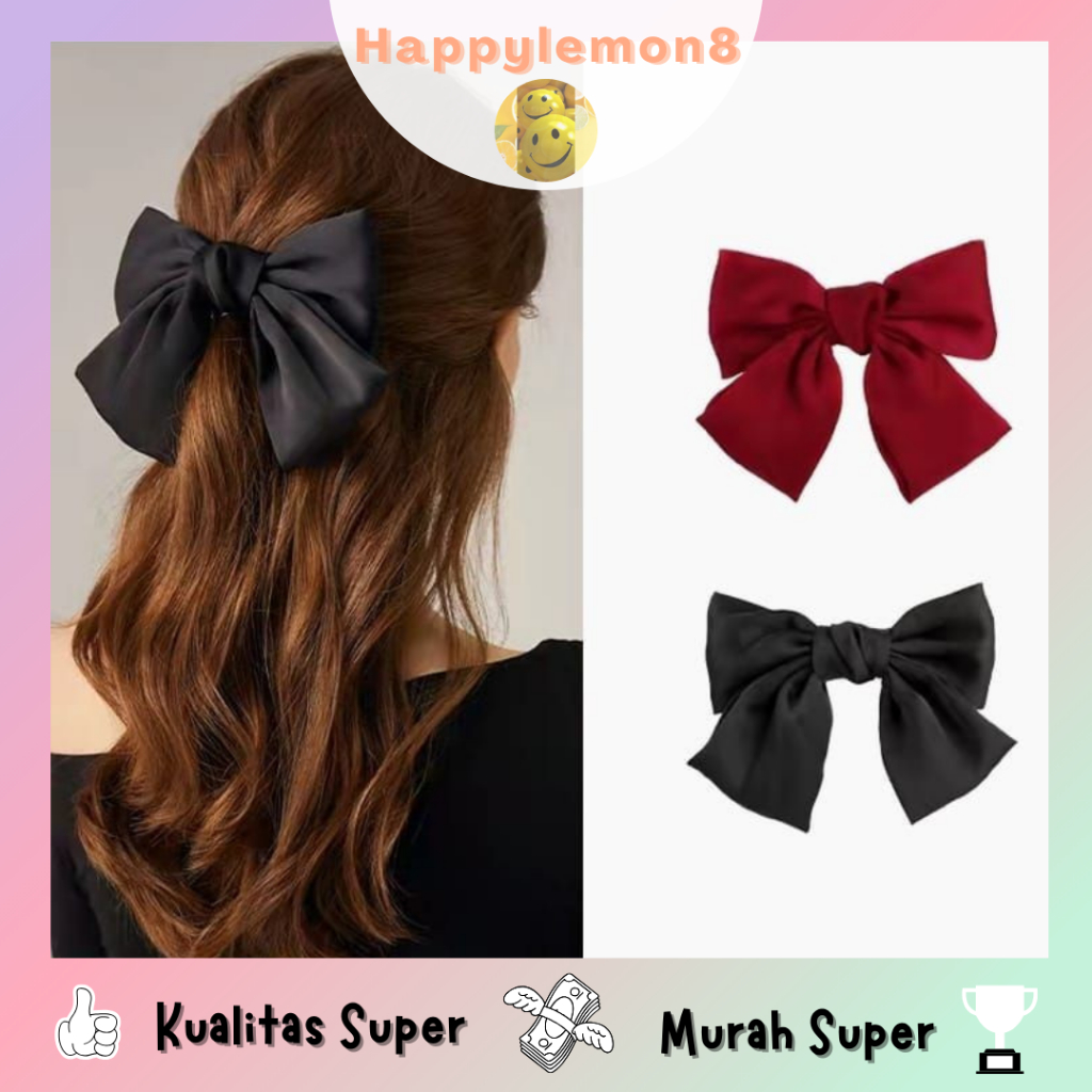 Jepit rambut pita anak perempuan lucu wanita dewasa hairclip korea pita rambut