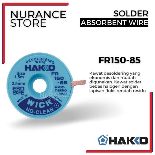 HAKKO SOLDER ABSORBENT WIRE / DESOLDERING WIRE FR150-85 2,5mm x 1,5m