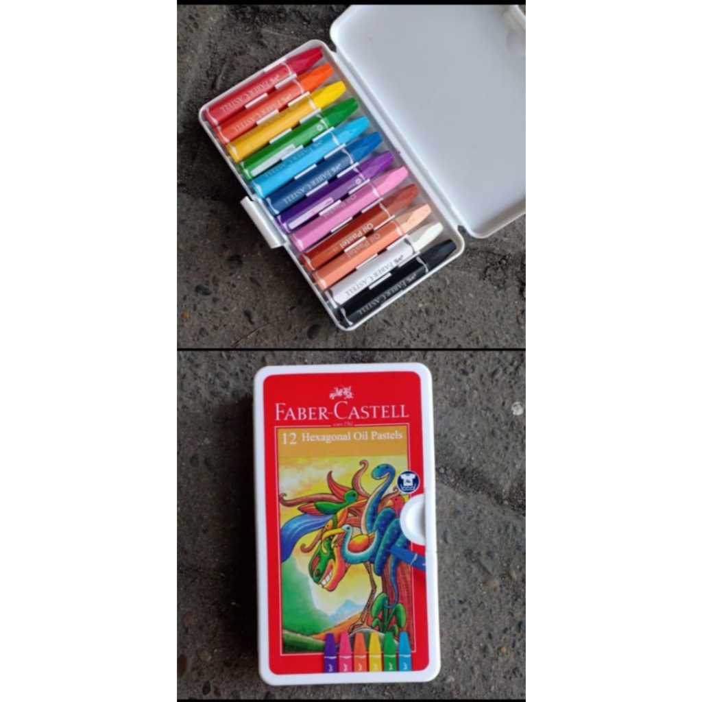 

CRAYON OIL PASTEL 12 WARNA FABER CASTELL HEXAGONAL