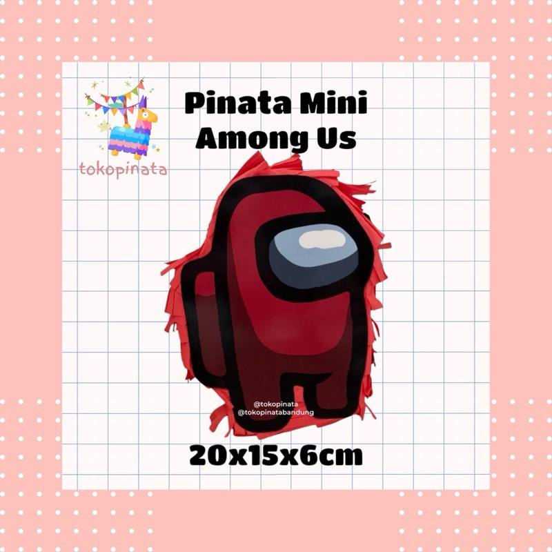 Pinata Tarik Mini Among Us / Pinata Mini Amongus / Pinata Mini Karakter / Pinata Goodiebag / Pinata 
