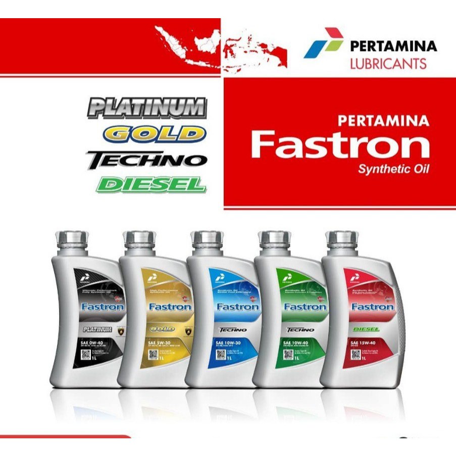 (Asli 100%) OLI FASTRON TECHNO 10W-40 1Liter SNI /OLI MESIN/ MOBIL/ ORIGINAL PERTAMINA