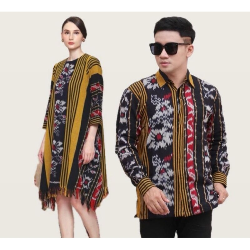 Baju Couple Tenun Pasangan / Kemeja Tenun / Dress Tenun / Couple Tenun Sarimbit