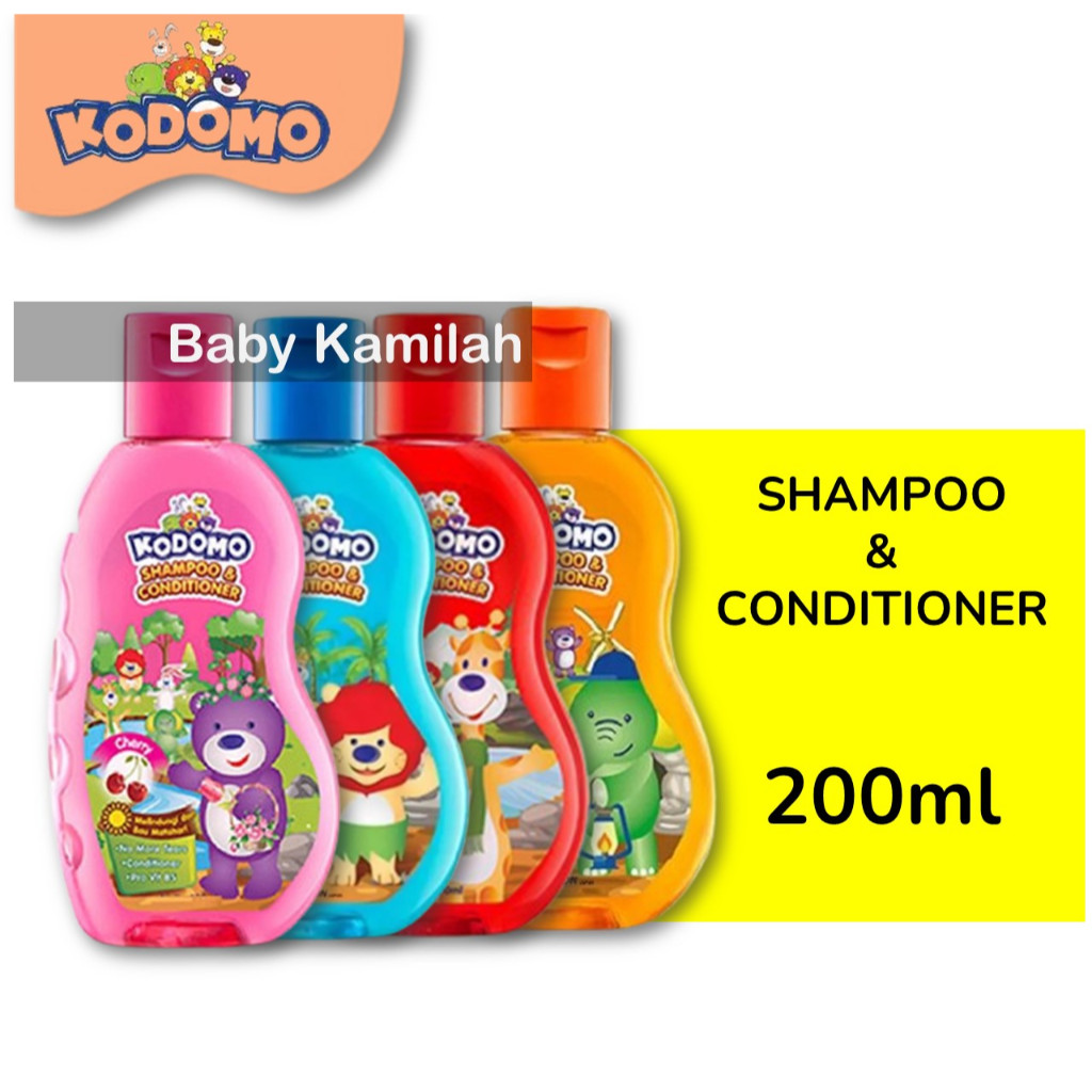 KODOMO Bodywash Sabun Mandi KODOMO 200ml - KODOMO Shampoo & Conditioner 200ml