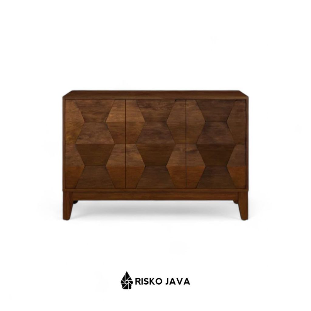 Bufet Kayu Jati Tempat Penyimpanan / Cabinet Ruang Tamu / Bufet Minimalis Modern | FRANCESCO