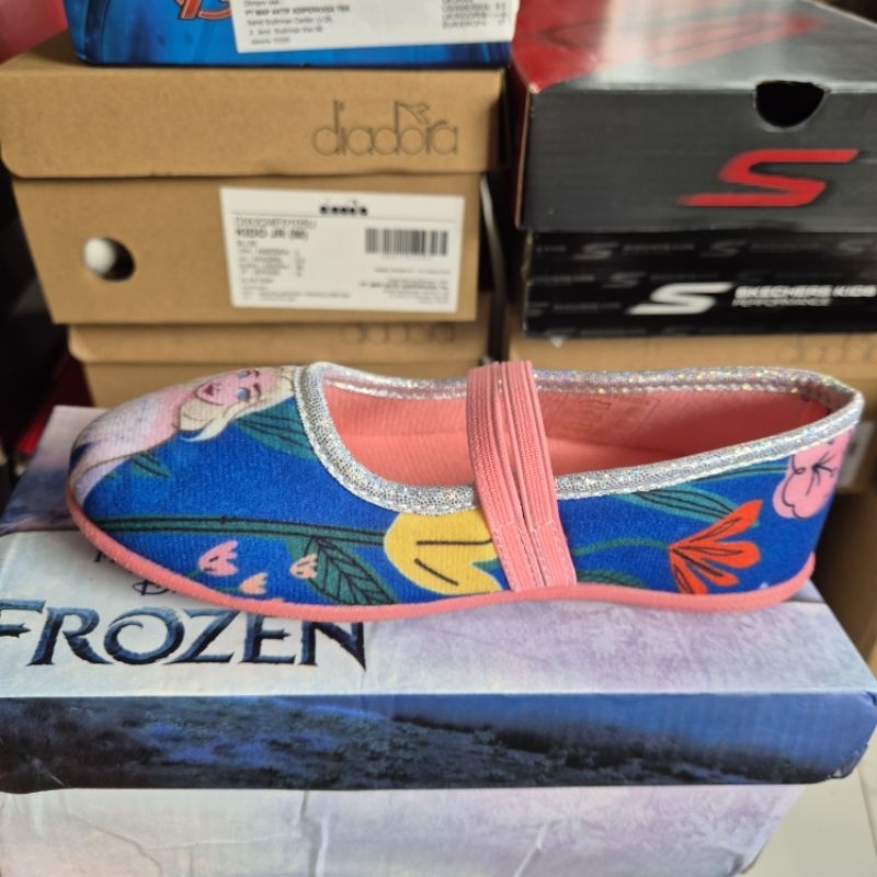 Sepatu Balerina Disney Frozen 2603BUW |Girls Kids Disney Frozen Balerina Shoes Blue Original