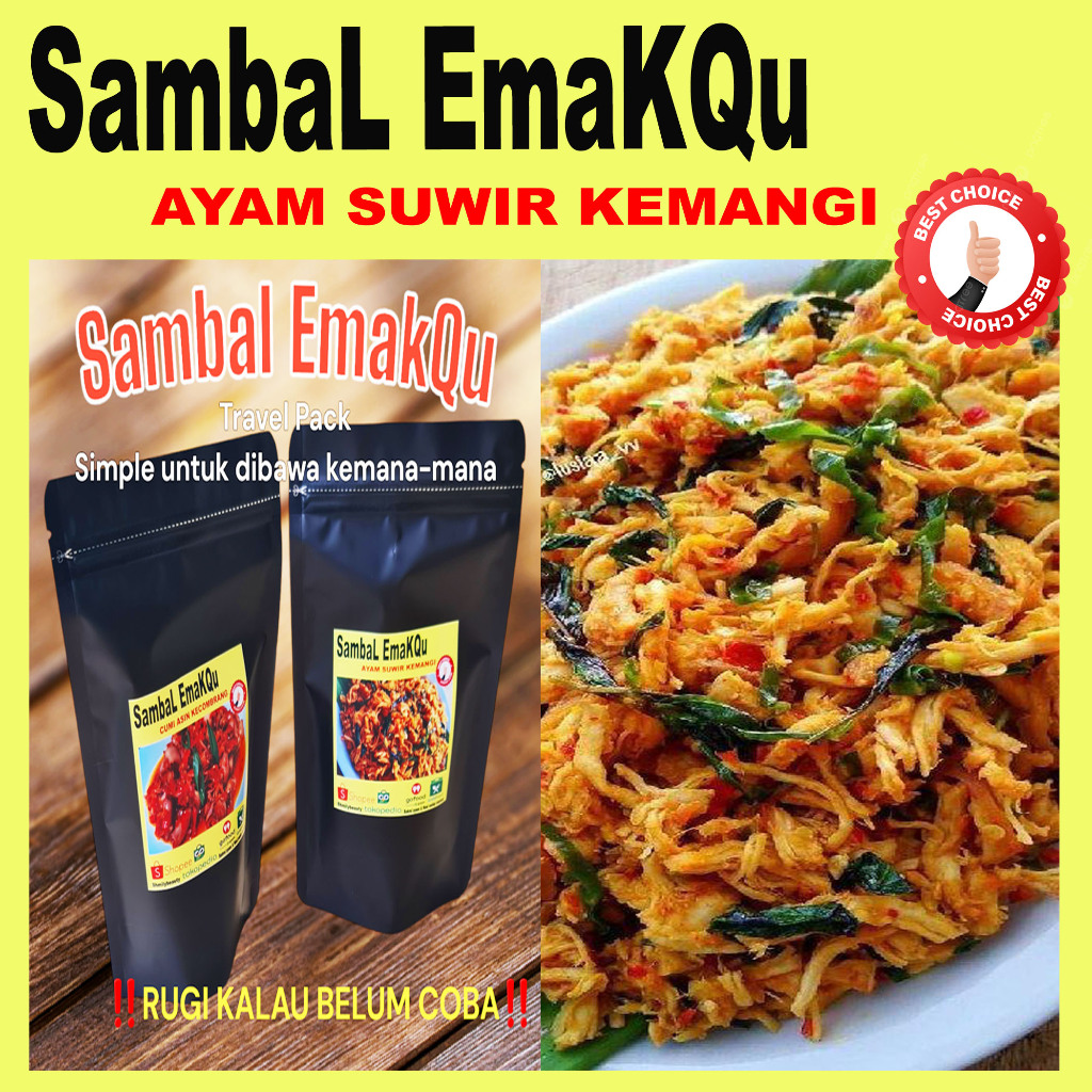 

Sambal Ayam Suwir Kemangi . EmakQu . Lezat Matab . Ayam suwir kemangi . sambal