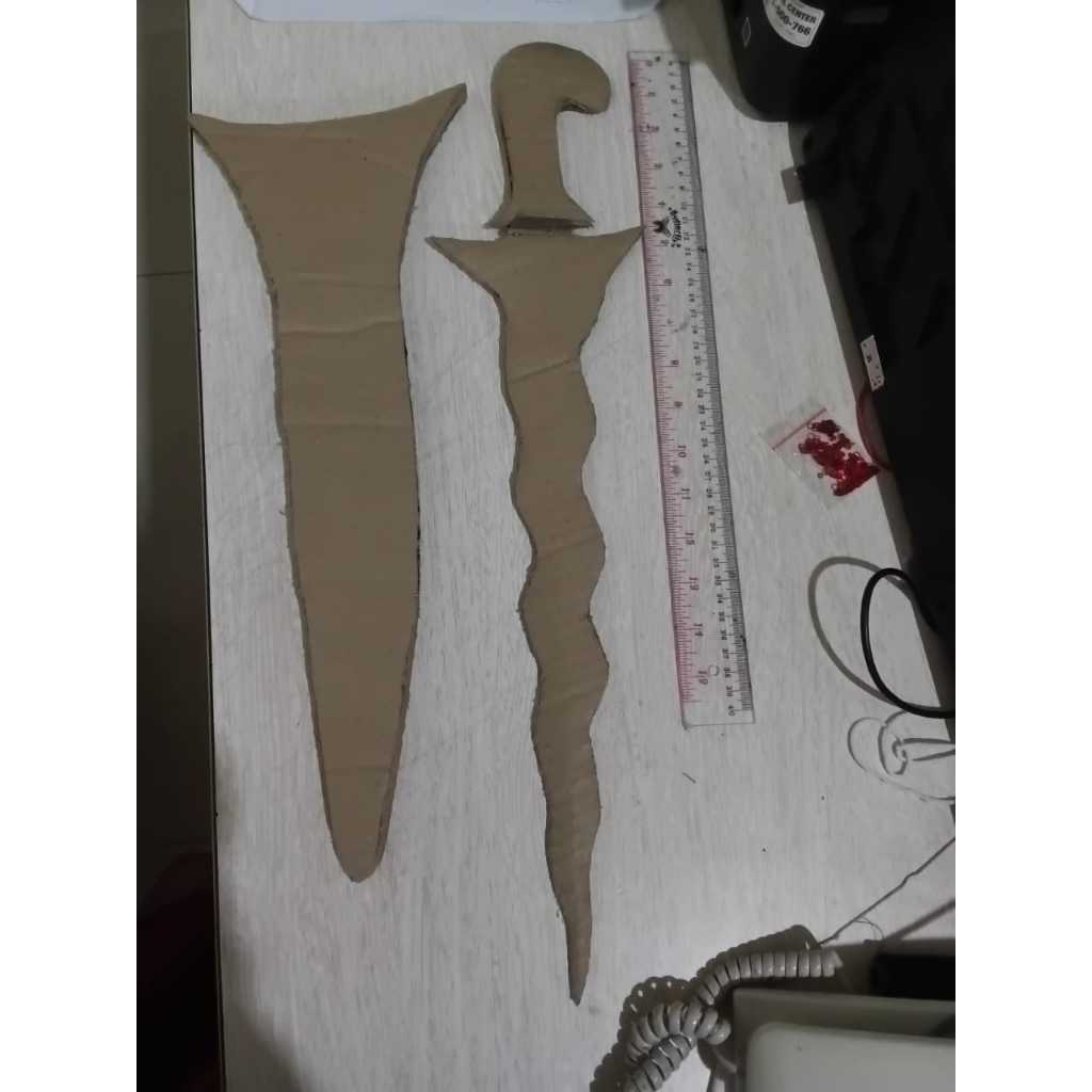 Replika Senjata keris kardus prakarya kerajinan kardus bekas