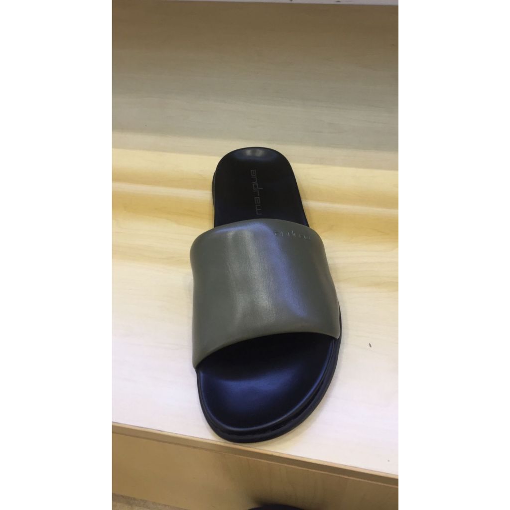 ANDREW SANDAL PRIA ORIGINAL SENDAL SLIDE KULIT ASLI ORI KASUAL CASUAL BRANDED TERBARU HIJAU GREEN AN