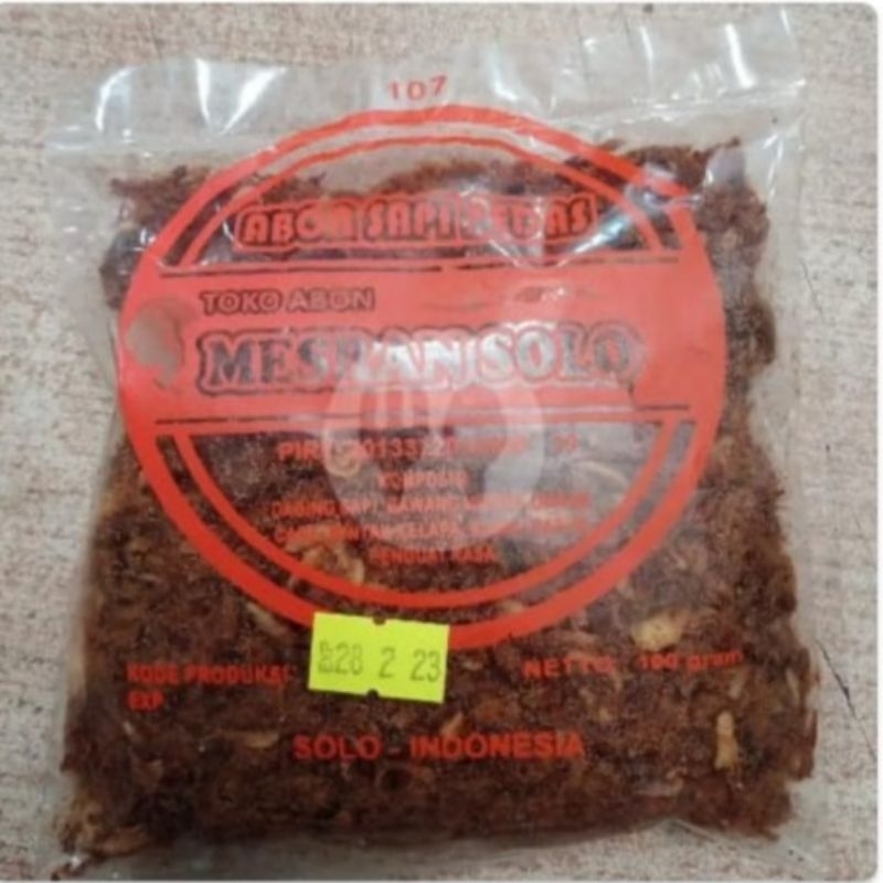 

ABON SAPI 100 GRAM - ABON MESRAN SOLO - KHAS SOLO