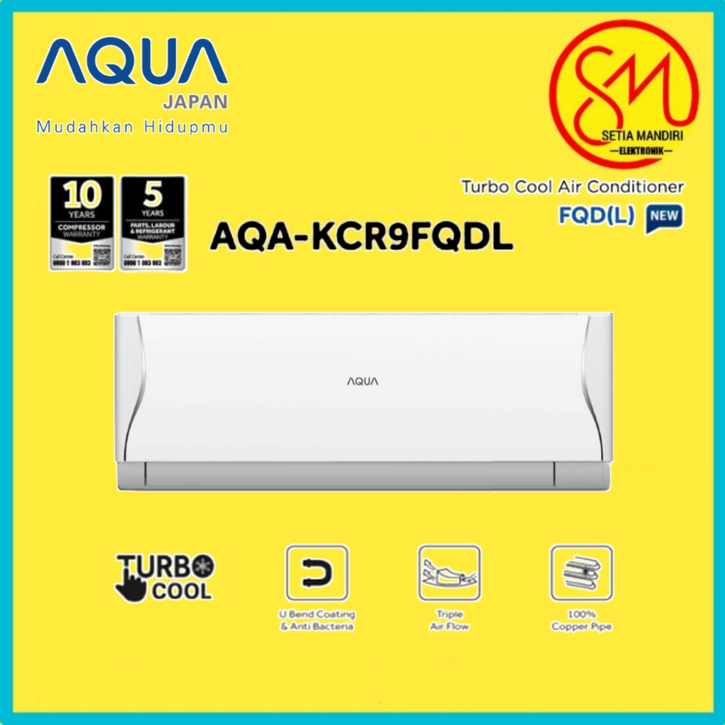 Aqua AC Split Standard Turbo Cool 1 PK - AQA-KCR9FQDL /AQA-KCR9FQDL