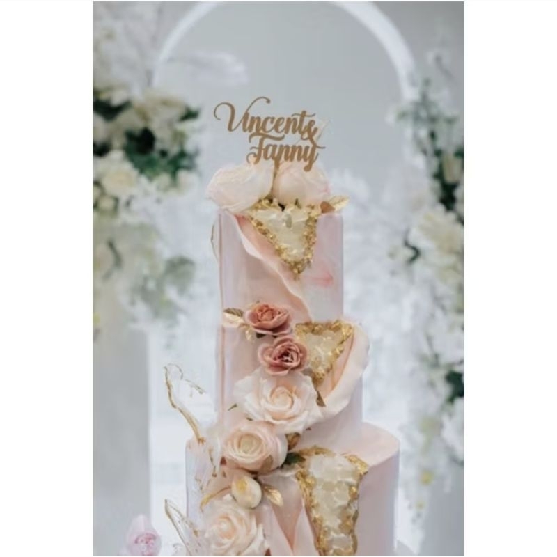 wedding cake 3tier/kue pernikahan 3tingkat/bridal shower cake/engagement cake/kue pernikahan/wedding