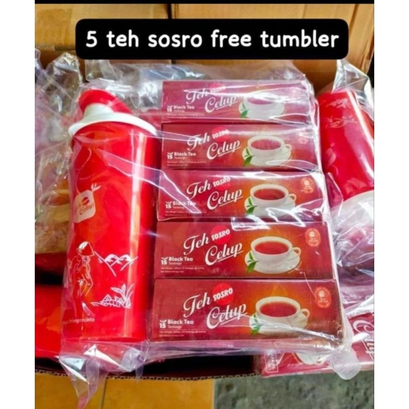 

PAKET TEH CELUP 5 box FREE TUMBLER...