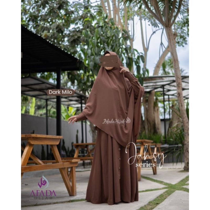 [READY] JAHSY GAMIS SET BY AFADA HIJAB | GAMIS SYAR'I | KHIMAR NON PED | FREE CADAR BANDANA | HUZZLE