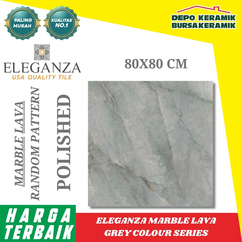 GRANIT MEWAH ELEGANZA 80X80 MARBLE LAVA GREY
