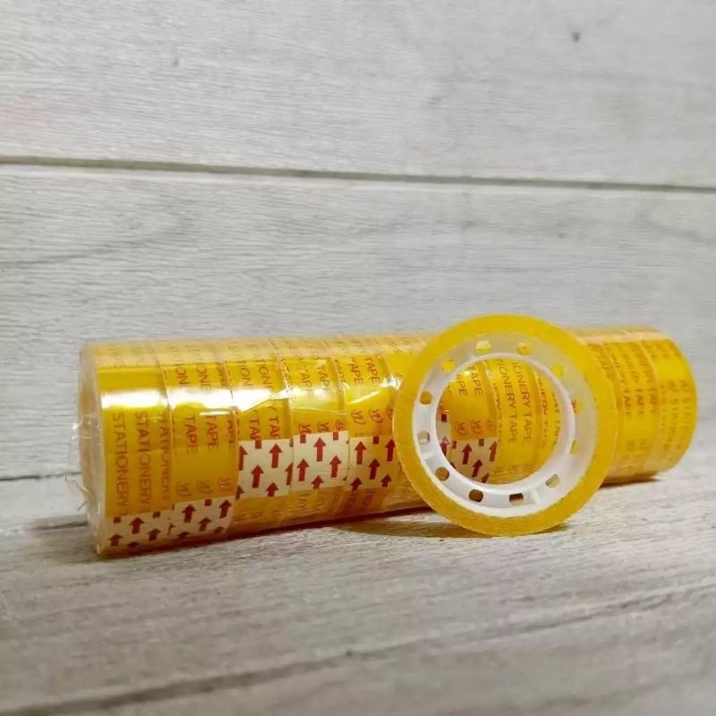 

Isolasi bening Kecil/Selotip /Lakban bening kecil 12mm 10yard