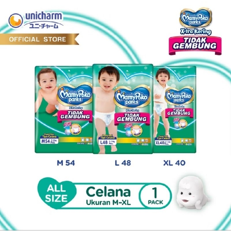 MamyPoko Pants Xtra Kering Slim Tidak Gembung Jumbo L48 XL40
