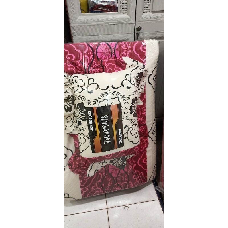 Kasur Lipat Santai/Kemping dacron pakai bantal