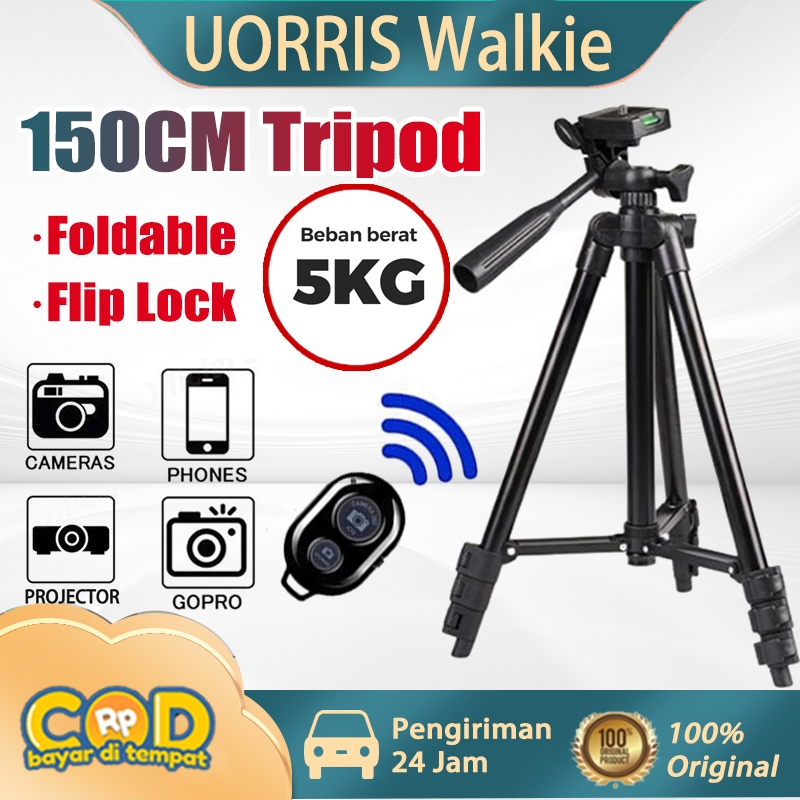 Tripod Handphone 1.5 Meter Besi Plus Mini ball head Holder/Tripod Hp Ring Light 1.5 Meter Live Strea