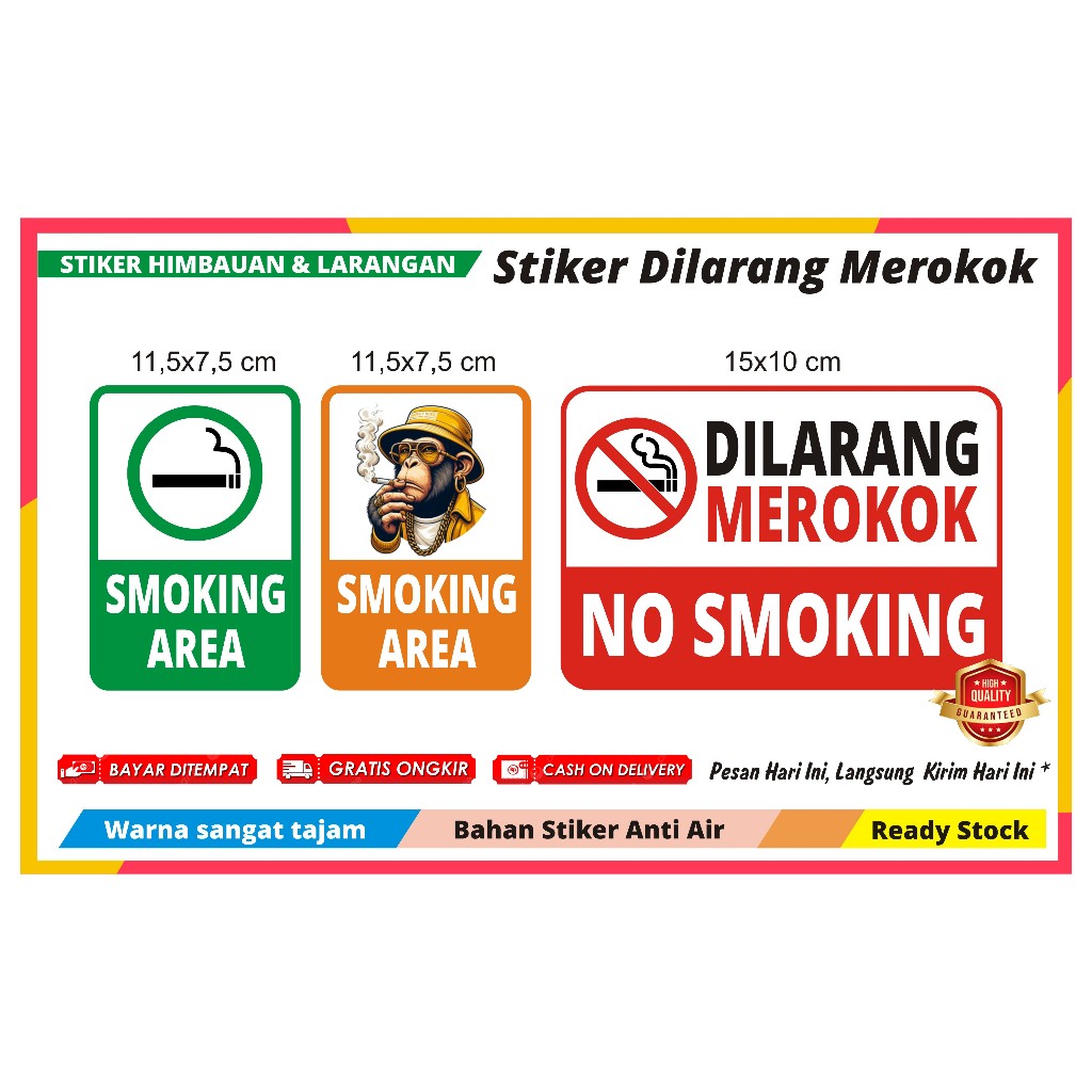 

STIKER DILARANG MEROKOK / SMOKING AREA