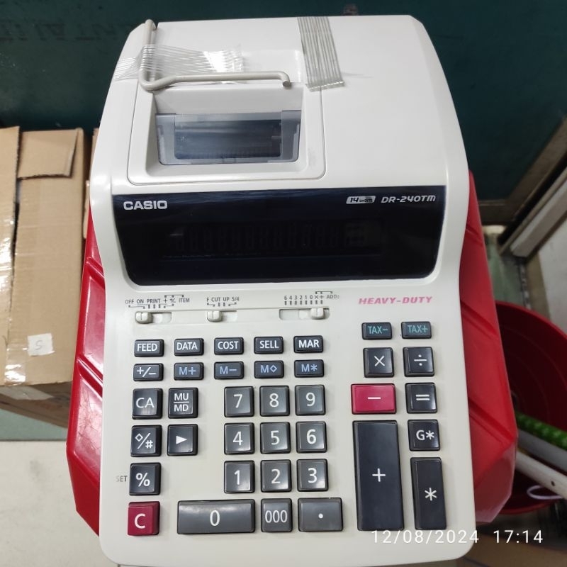 

Kalkulator Printing/Calculator Print CASIO DR 240TM/14 DIGIT/DISPLAY TOKO/REAL PICTURE/READY