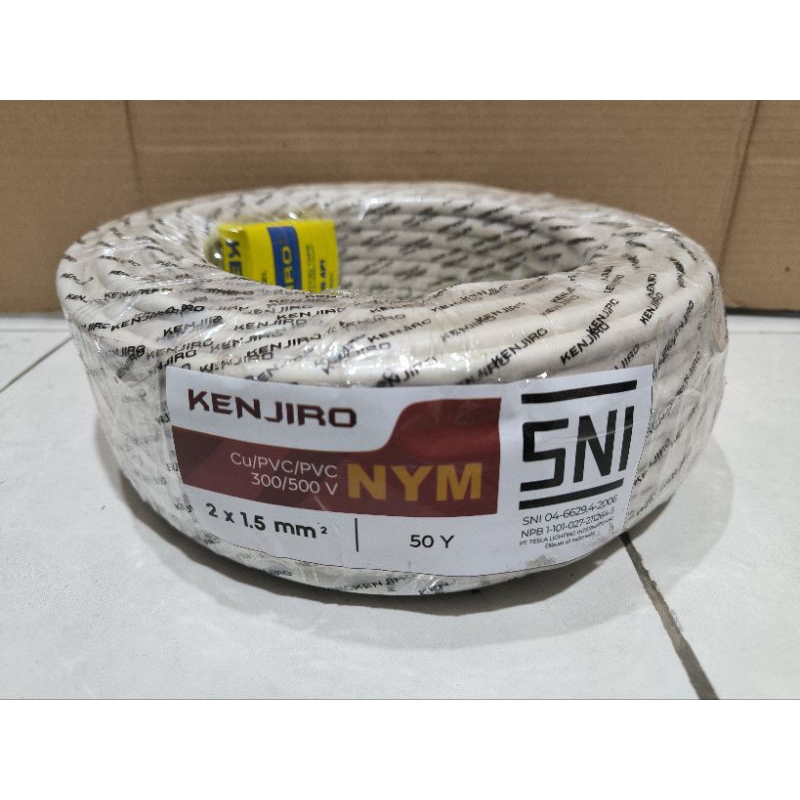 kabel kawat NYM 2X1.5 TEMBAGA MURNI/kabel nym 2x1.5 tembaga murni sni