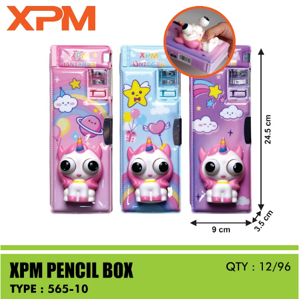 

FYM XPM PENCIL CASE MAGNET TYPE 565-10 KARAKTER UNICORN KUDA PONY BISA DIPENCET - KOTAK PENSIL