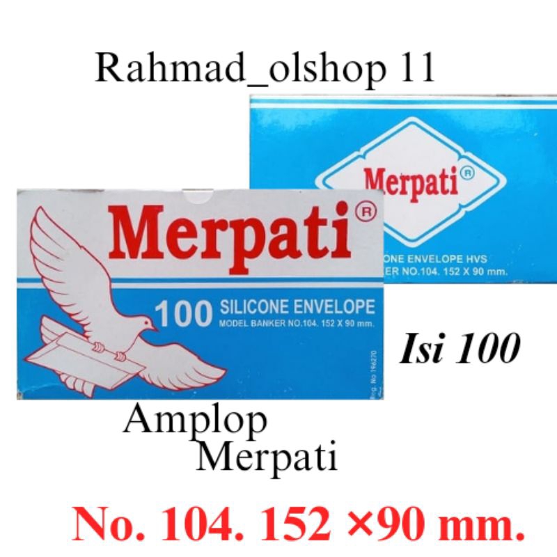 

Amplop merpati putih ukuran 104×90mm