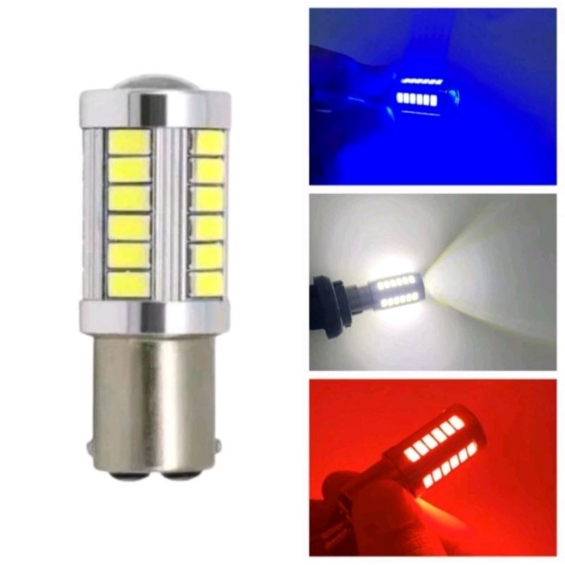 Lampu Led Stop Rem 33mata Bayonet / Led Stop Rem 33mata Bayonet Super Terang Universal Ke Motor dan 