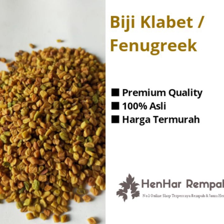 

TERBARU 5 gram Fenugreek Biji Klabet Methi Seeds Halba Hulbah