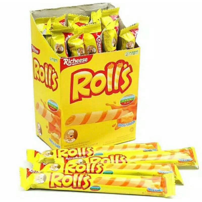 

RICHEESE NABATI WAFER ROLLS 20x6gr/RICHEESE NABATI ROLLS/JAJANANMURAH