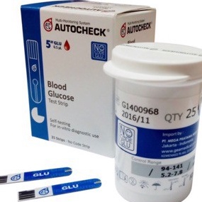 NEWPRODUCT STRIP STIK AUTOCHECK GLUCOSE AUTOCHECK GULA DARAH AUTOCHECK ISI 25 STRIP HARGA MUMER 1 OR