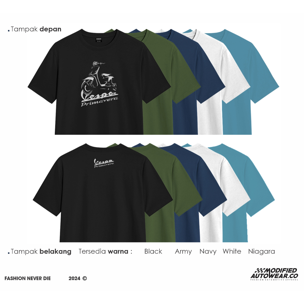 kaos vespa primavera modified autowear kaos vespa matic baju distro vespa tshirt primavera