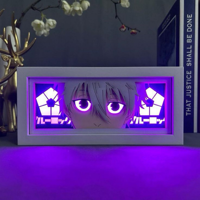 Anime Light Box 3D LED Light Room Decor Anime Gift Star + Adaptor