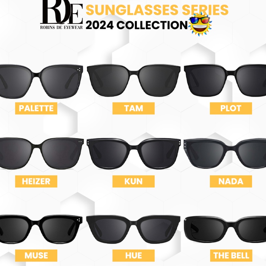 PROMO BRAND Robins Kacamata Hitam Anti UV Protection Sunglasses Fashion Pria Wanita Robins Series Ba