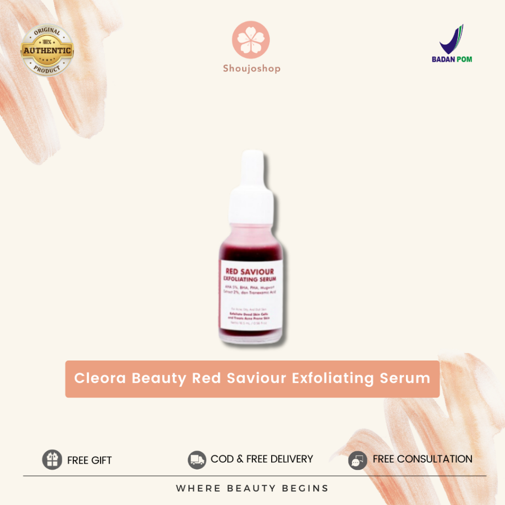 Cleora Red Saviour Exfoliating Serum SOJOYW Peeling Eksfoliasi Wajah Wanita Pria untuk Mengangkat Se